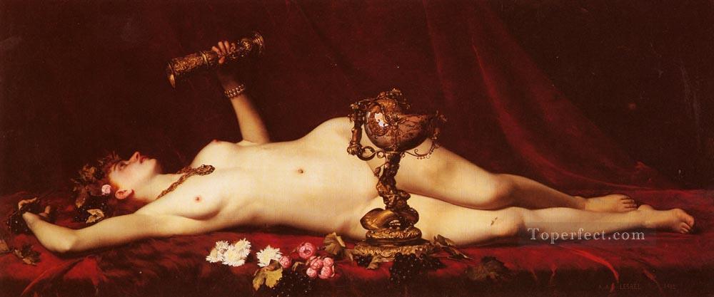 Bacchante Enivree nude Adolphe Alexandre Lesrel Oil Paintings